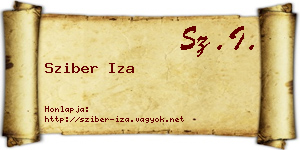 Sziber Iza névjegykártya